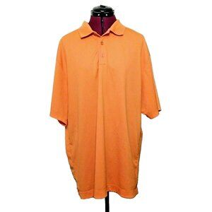 Nike Golf Fit Dry Polo Shirt Men’s Size XL Orange Side Split Performance Shirt